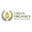 Green Organics logo featuring a gold droplet enclosed in a green laurel wreath, with the text 'GREEN ORGANICS' and the tagline 'Purity is our Priority' on a white background.